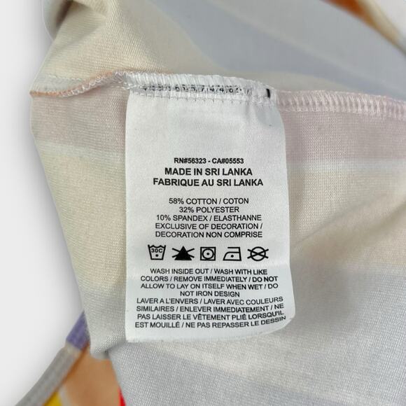 Nike Plus Size Rainbow Retro Stripe Tank Bodysuit Multi 2X - Picture 6 of 8